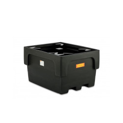 Cubeto IBC 1100 / 1 PE con cruces de soporte